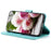 For iPhone 15 Pro Max Case Wallet Stand Imprinted Rose Butterfly PU Leather Phone Cover - Green - 3