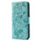 For iPhone 15 Pro Max Case Wallet Stand Imprinted Rose Butterfly PU Leather Phone Cover - Green - 4