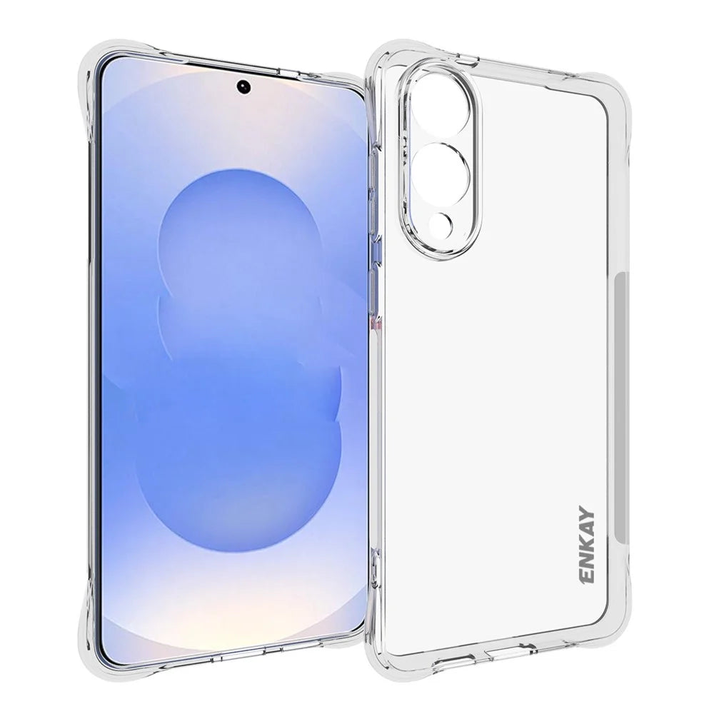 ENKAY HAT PRINCE For Samsung Galaxy S25 Edge Clear Phone Case   Shockproof Anti-slip TPU Cover - Transparent - 1