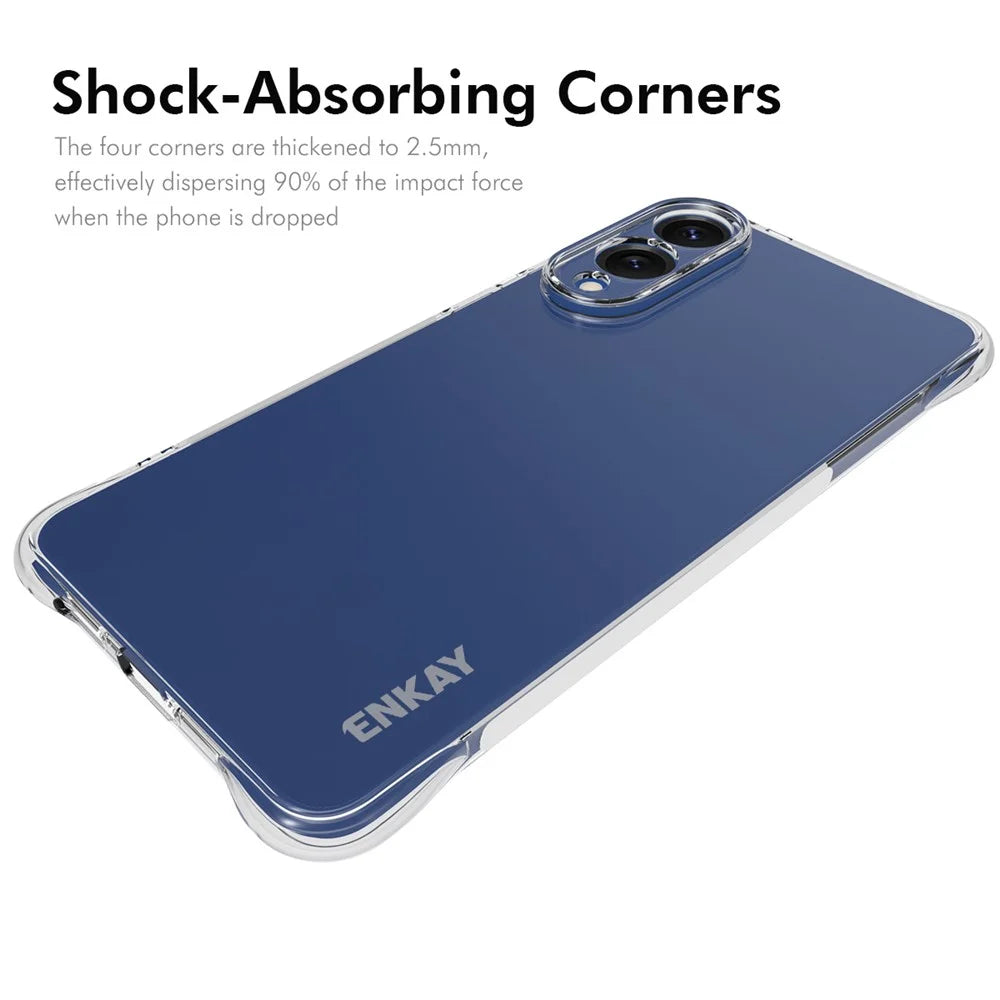 ENKAY HAT PRINCE For Samsung Galaxy S25 Edge Clear Phone Case   Shockproof Anti-slip TPU Cover - Transparent - 2