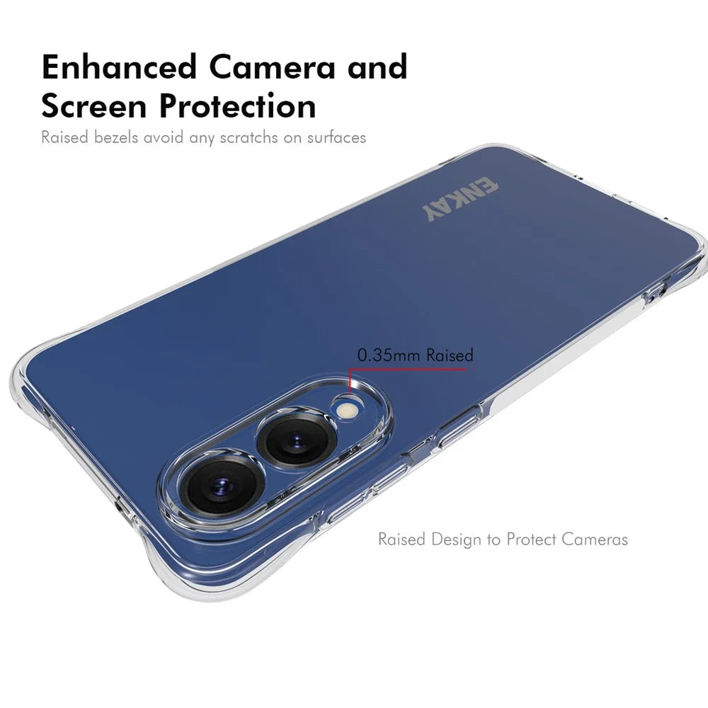 ENKAY HAT PRINCE For Samsung Galaxy S25 Edge Clear Phone Case   Shockproof Anti-slip TPU Cover - Transparent - 3