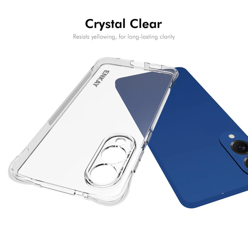 ENKAY HAT PRINCE For Samsung Galaxy S25 Edge Clear Phone Case   Shockproof Anti-slip TPU Cover - Transparent - 5