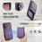 JEEHOOD For Samsung Galaxy A26 5G Leather Back Cover Magnetic Case  J06 Phone Case with Card Bag RFID Blocking - Purple - 5