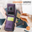 JEEHOOD For Samsung Galaxy A26 5G Leather Back Cover Magnetic Case  J06 Phone Case with Card Bag RFID Blocking - Purple - 7