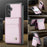 JEEHOOD For Samsung Galaxy S24 Leather Back Cover Magnetic Case  J06 Phone Case with Card Bag RFID Blocking - Pink - 4