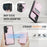 JEEHOOD For Samsung Galaxy S24 Leather Back Cover Magnetic Case  J06 Phone Case with Card Bag RFID Blocking - Pink - 5