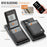 JEEHOOD For Samsung Galaxy S23 Ultra Leather Back Cover Magnetic Case  J06 Phone Case with Card Bag RFID Blocking - Black - 3