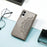 For Samsung Galaxy S25 Edge Wallet Case Mandala Flower Leather Phone Cover Stand - Grey - 6