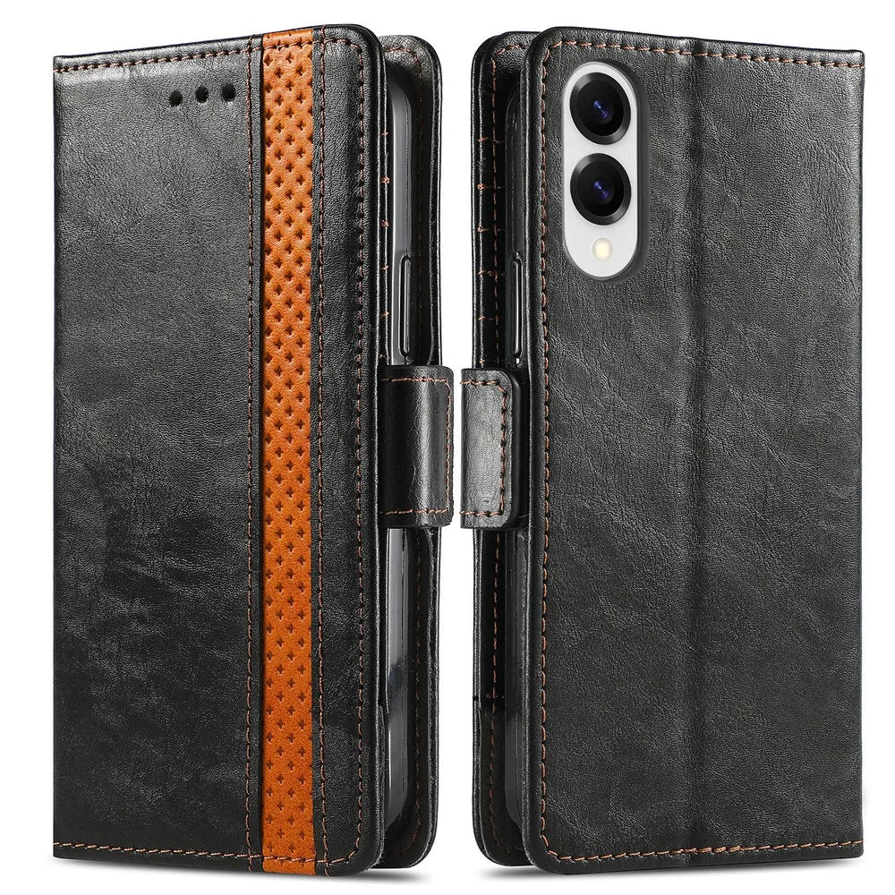 CASENEO For Samsung Galaxy S25 Edge Phone Cases  PU Leather Cover Stand with RFID Blocking Wallet - Black - 2
