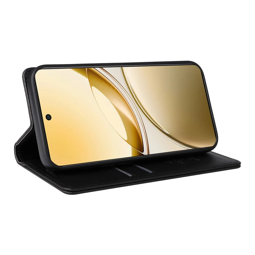 YIKATU For vivo V50 5G Phone Cases  Magnetic Closure PU Leather Mobile Cover  - Black - 4