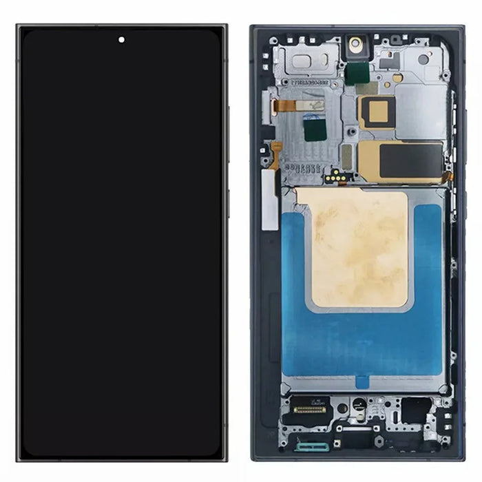 For Samsung Galaxy S24 Ultra S928B (EU Version) OEM Grade S AMOLED Screen and Digitizer Assembly + Frame (Without Logo) - Black - 1