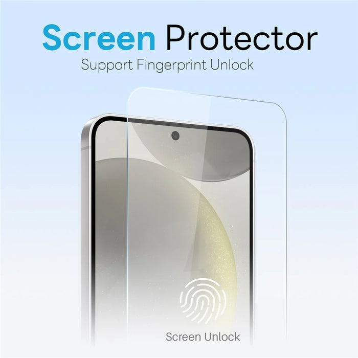 NORTHJO For Samsung Galaxy S24 Case PC + TPU Phone Cover Set with Front Screen Protector + Lens Film - Transparent - 5