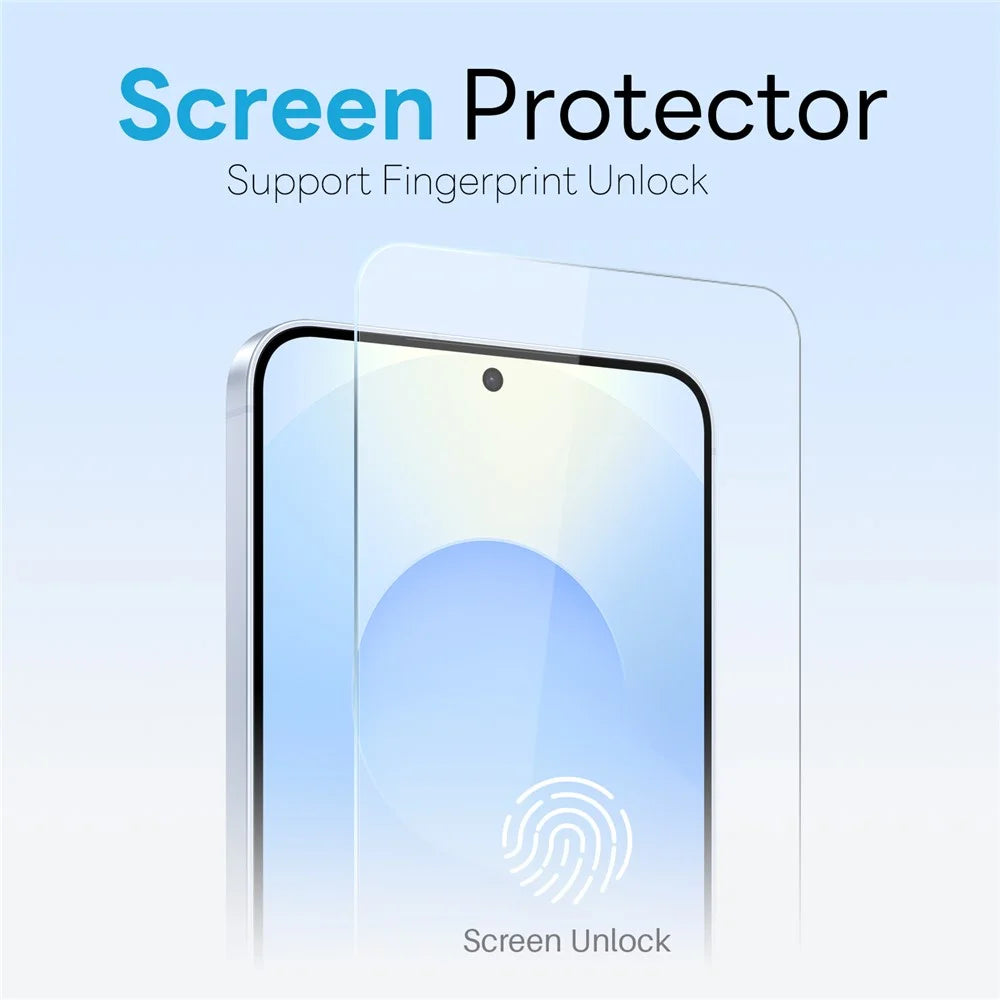 NORTHJO For Samsung Galaxy S25 Case PC + TPU Phone Cover Set with Front Screen Protector + Lens Film - Transparent - 5
