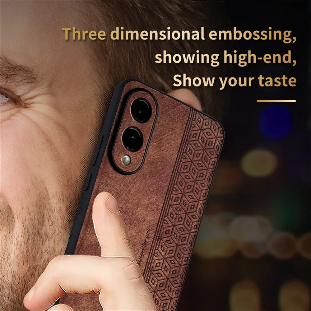 AZNS For Samsung Galaxy S25 Edge Case Protective PU Leather Covered TPU Phone Shell - Purple - 5
