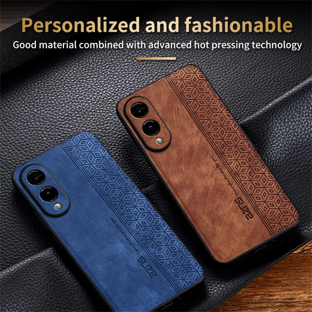 AZNS For Samsung Galaxy S25 Edge Case Protective PU Leather Covered TPU Phone Shell - Purple - 6