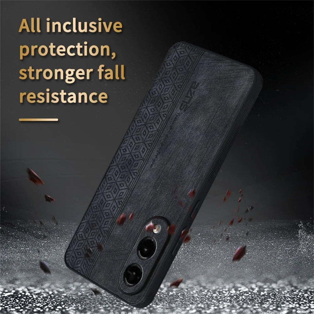 AZNS For Samsung Galaxy S25 Edge Case Protective PU Leather Covered TPU Phone Shell - Purple - 7
