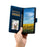 For iPhone 17e / 16e Case Imprinted Totem Skin Feel Wallet Leather Phone Cover - Blue - 5