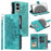 Style 006 For Samsung Galaxy S25 Edge Wallet Case PU Leather Phone Cover Mandala Flower Pattern - Mint Green - 1