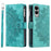 Style 006 For Samsung Galaxy S25 Edge Wallet Case PU Leather Phone Cover Mandala Flower Pattern - Mint Green - 7