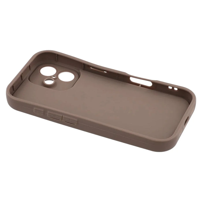 For iPhone 16 Case Leopard Print TPU Precise Cutout Phone Cover - Brown - 6