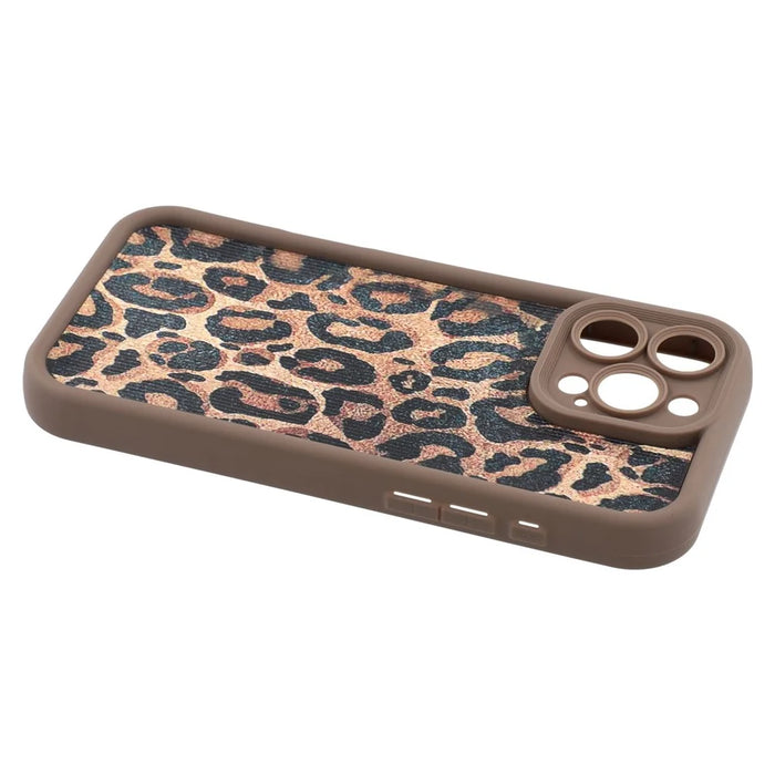 For iPhone 16 Pro Case Leopard Print TPU Precise Cutout Phone Cover - Brown - 5