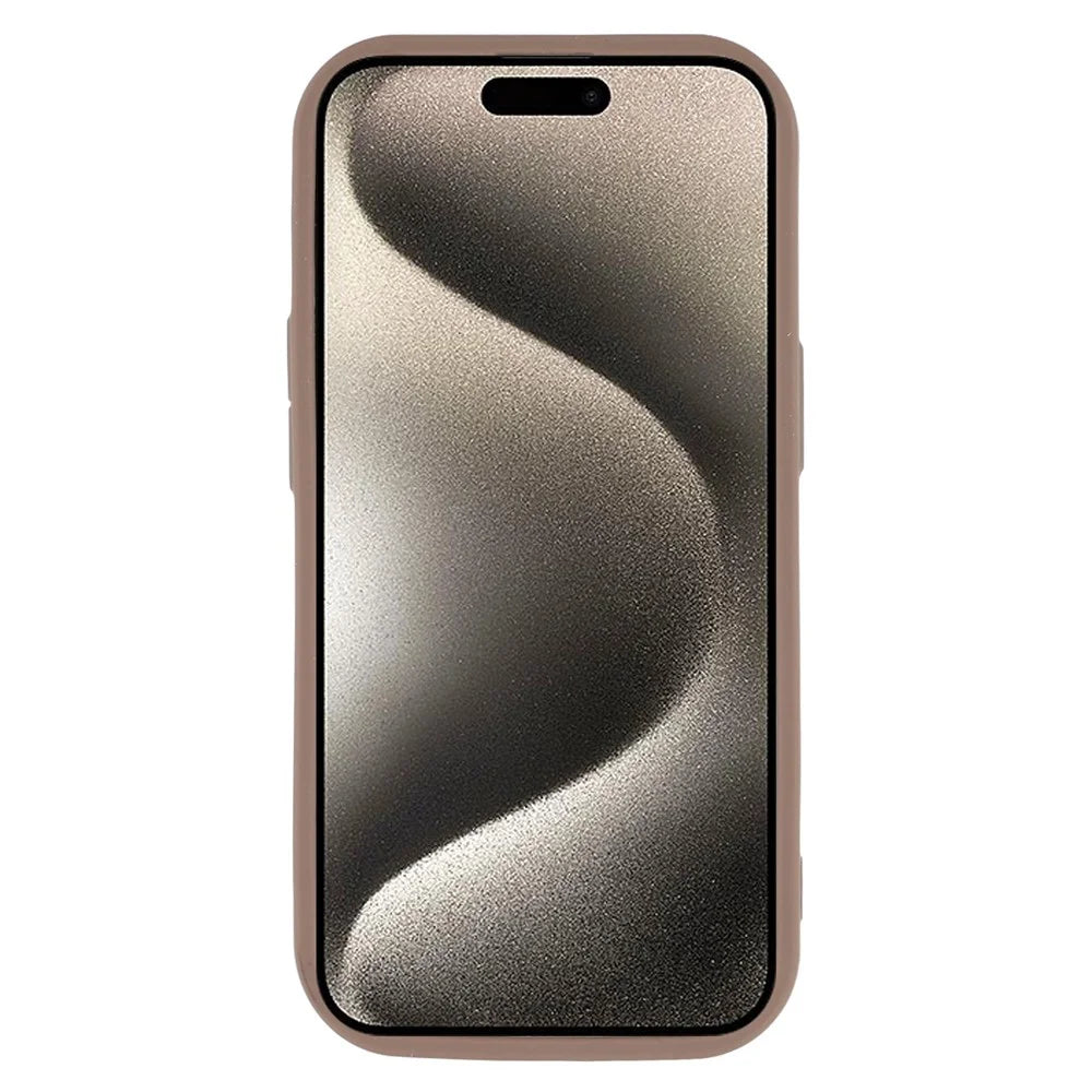 For iPhone 15 Case Leopard Print TPU Precise Cutout Phone Cover - Brown - 2