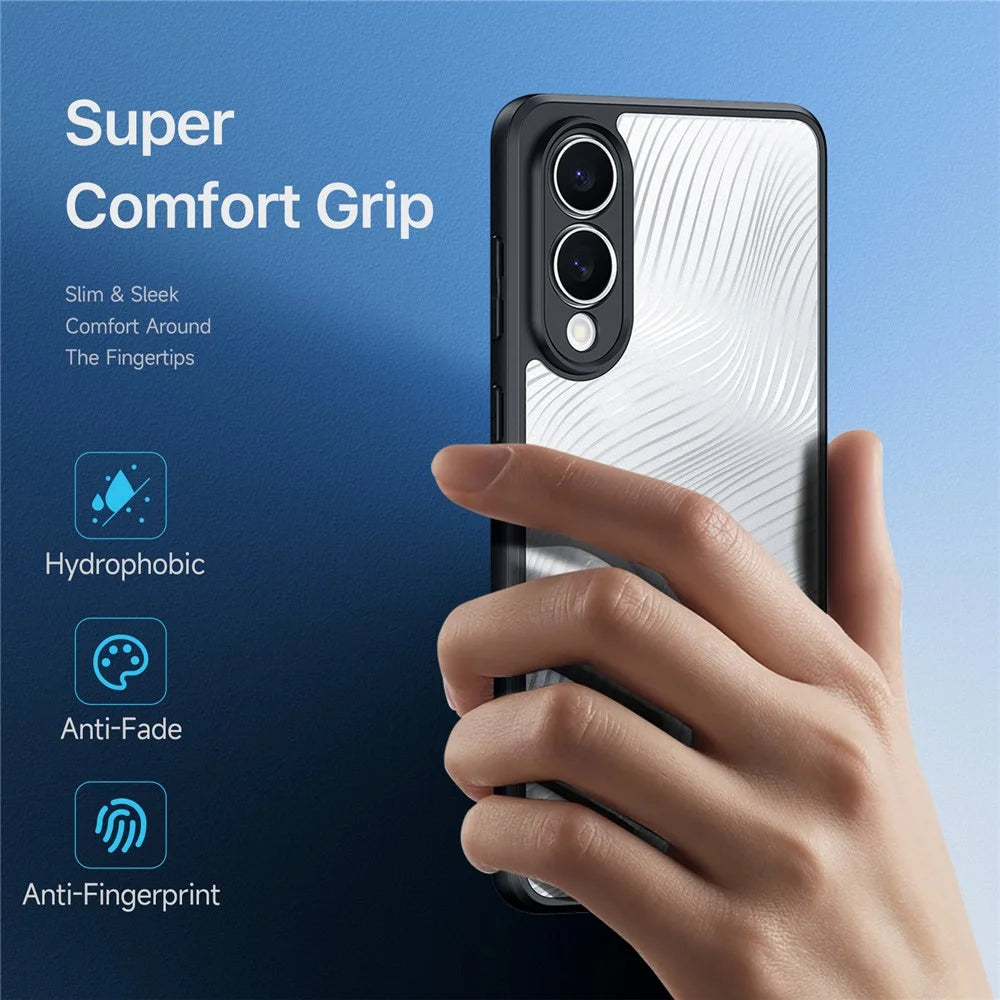 DUX DUCIS For Samsung Galaxy S25 Edge Case  Aimo Series TPU+PC Matte Drop-proof Phone Cover (REACH Certification) - Black - 4