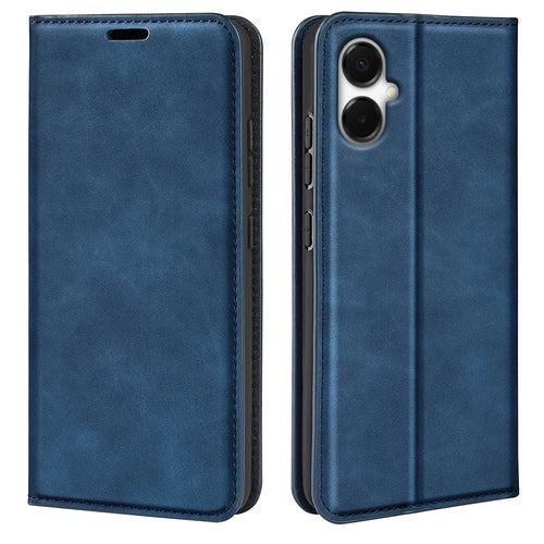 For Samsung Galaxy A06 5G Case Skin Touch Leather Wallet Phone Cover - Blue - 1