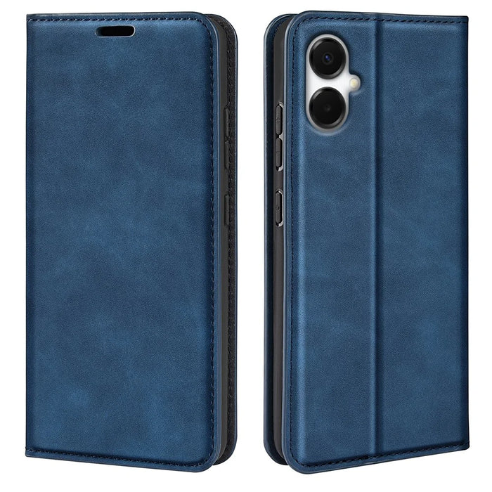 For Samsung Galaxy A06 5G Case Skin Touch Leather Wallet Phone Cover - Blue - 1
