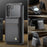 JEEHOOD For Samsung Galaxy S23+ Leather Back Cover Magnetic Case  J06 Phone Case with Card Bag RFID Blocking - Black - 4