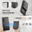 JEEHOOD For Samsung Galaxy S23+ Leather Back Cover Magnetic Case  J06 Phone Case with Card Bag RFID Blocking - Black - 5