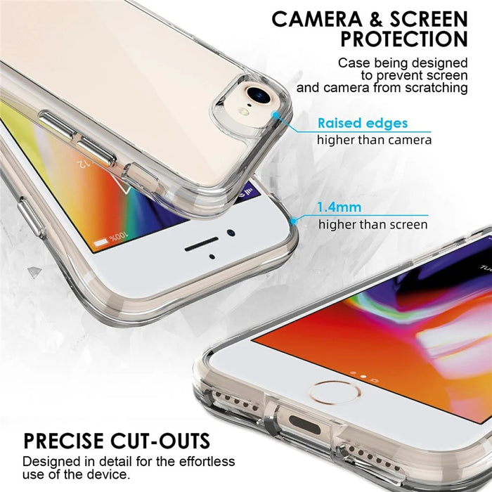 For iPhone 17e / 16e Case PC+TPU Dropproof Transparent Phone Cover - 6