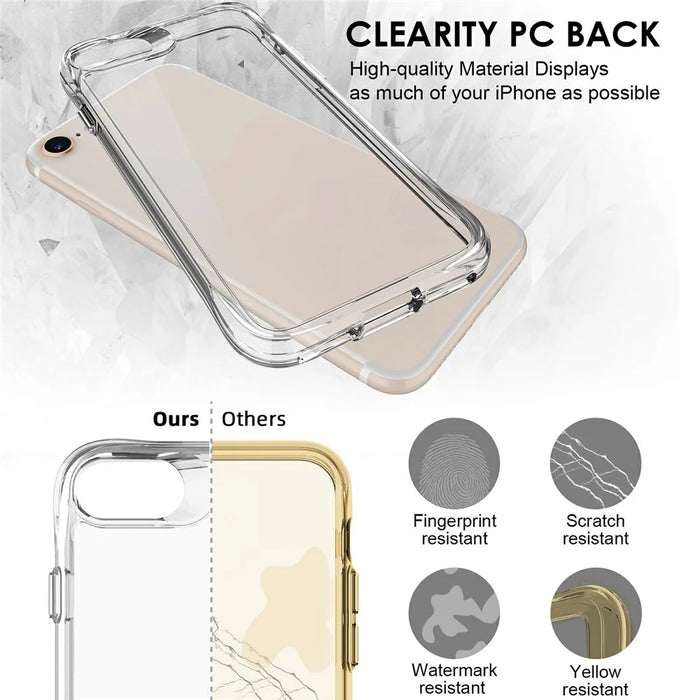 For iPhone 17e / 16e Case PC+TPU Dropproof Transparent Phone Cover - 7
