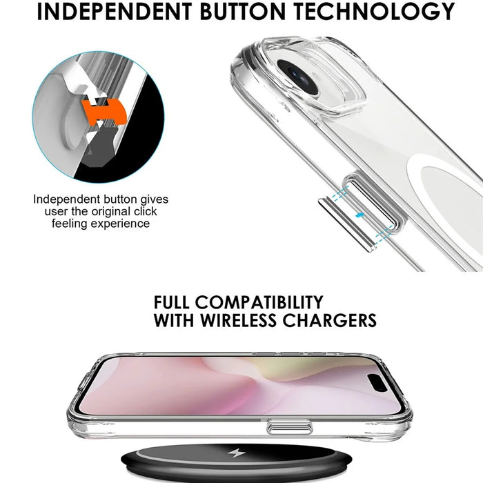 For iPhone 17e / 16e Case Compatible with MagSafe TPU + PC Clear Phone Cover - 4