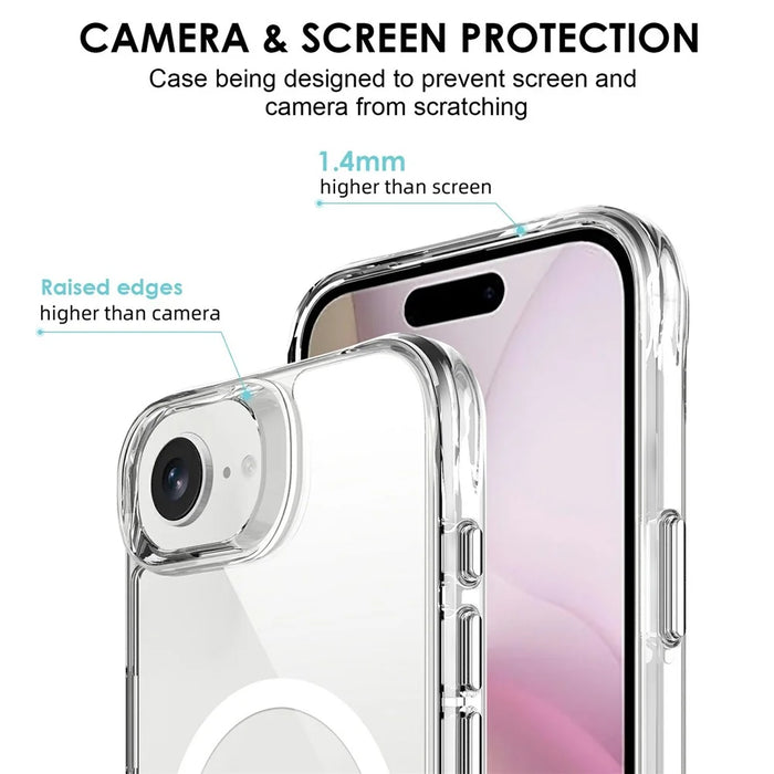 For iPhone 17e / 16e Case Compatible with MagSafe TPU + PC Clear Phone Cover - 6