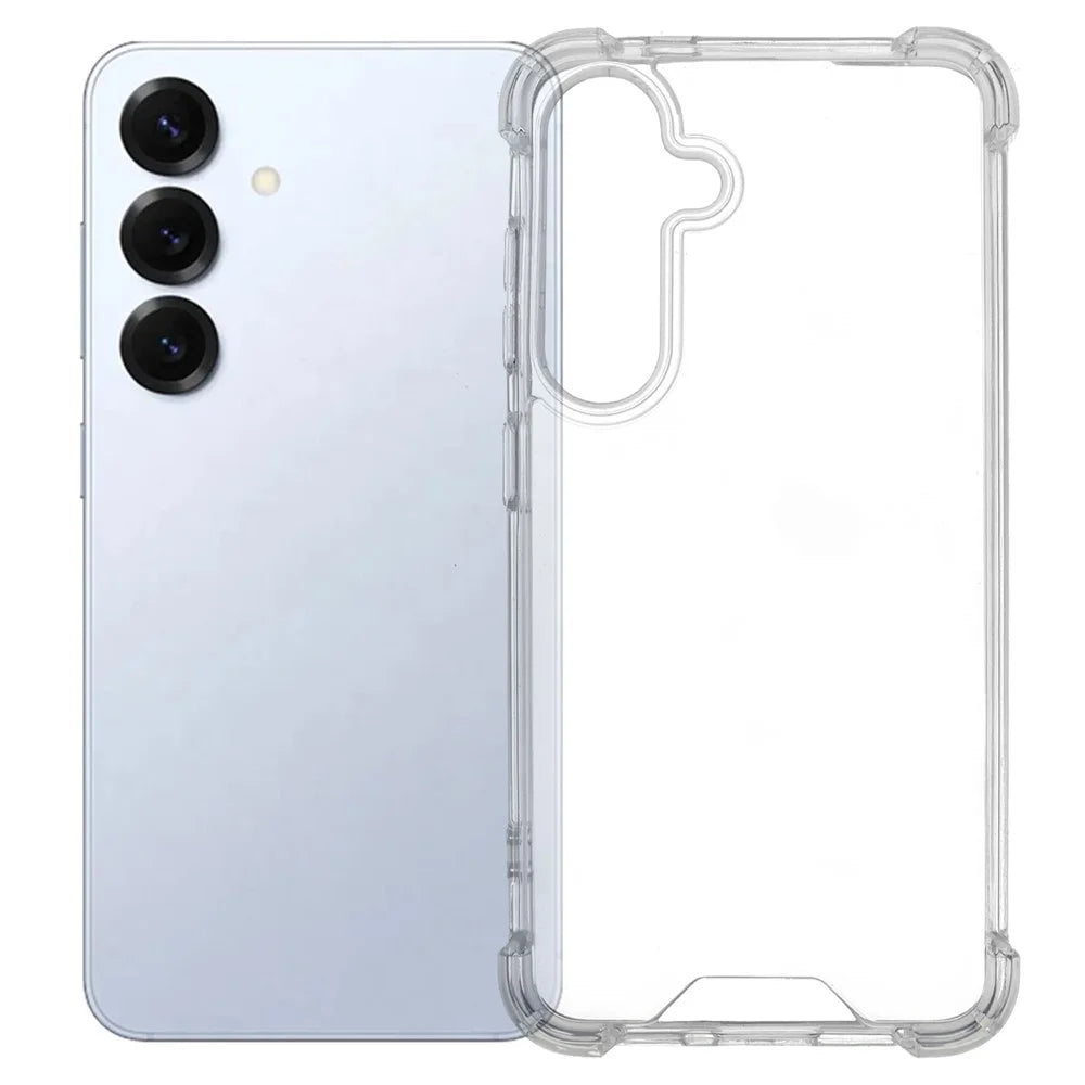 For Samsung Galaxy S25+  /  S24+ Clear Phone Case TPU + Acrylic 1.5mm Shockproof Back Cover - 1