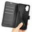 For Samsung Galaxy A06 5G Case Litchi Texture Shockproof Leather Wallet Phone Cover - Black - 5