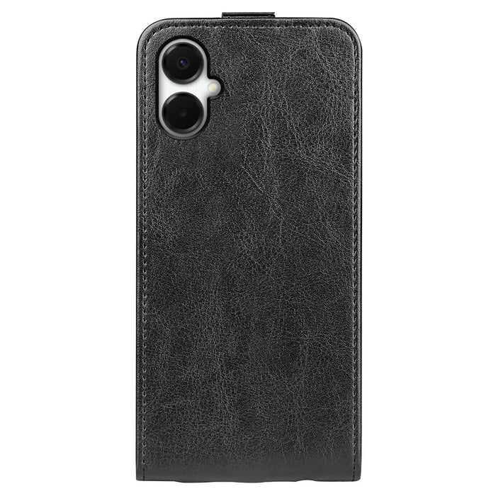 For Samsung Galaxy A06 5G Case with Card Slots Vertical Flip Leather Phone Cover - Black - 7