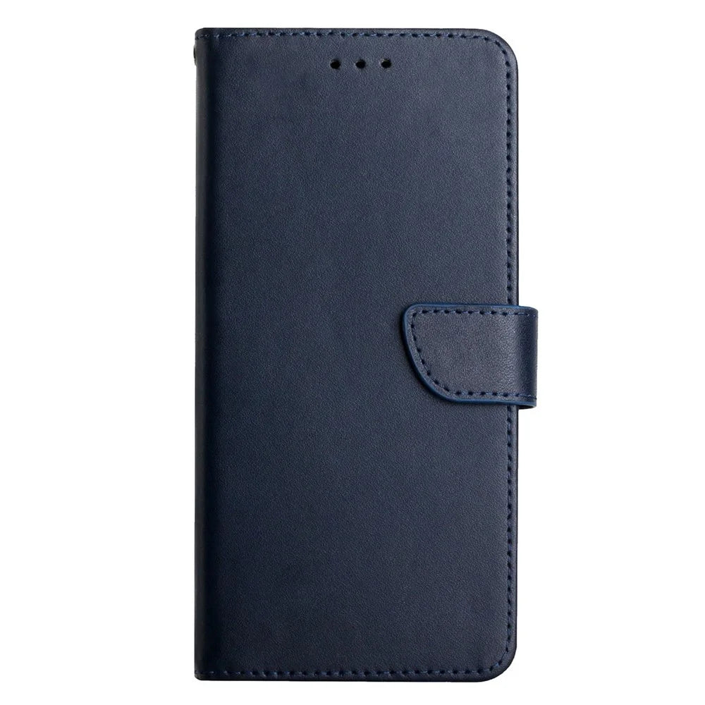 For vivo V50 Lite 5G Case Genuine Cow Leather Phone Cover Nappa Texture - Blue - 7