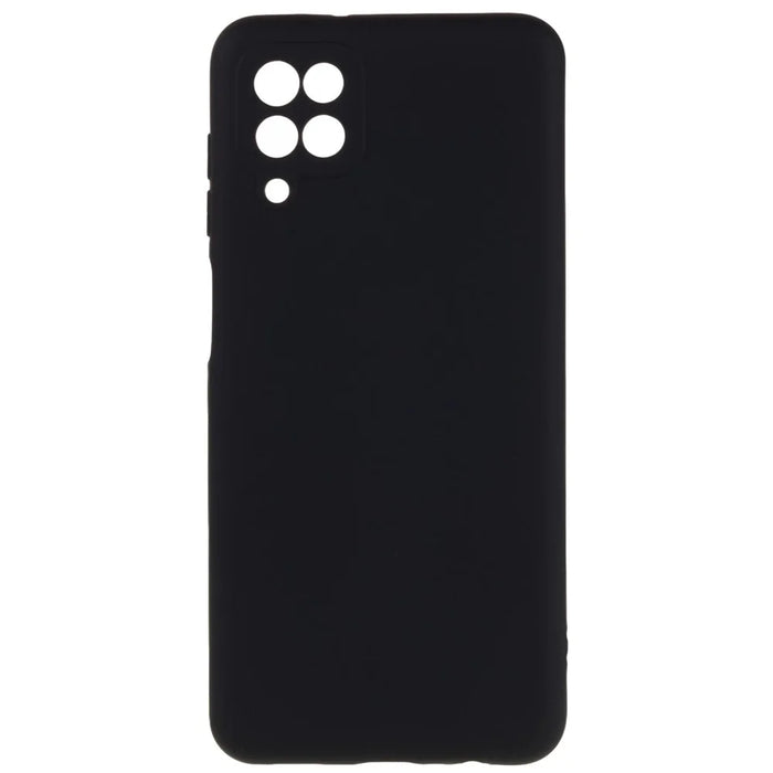 For Samsung Galaxy A12 / M12 / A12 Nacho 4G Liquid Silicone Texture Cellphone Drop-proof Cover 2.0mm Thick Arc Edge TPU Case - Black - 2