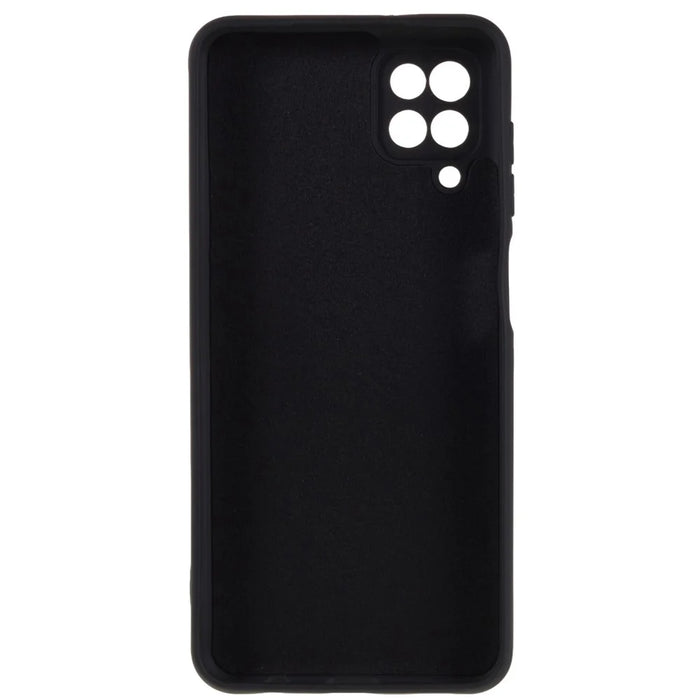 For Samsung Galaxy A12 / M12 / A12 Nacho 4G Liquid Silicone Texture Cellphone Drop-proof Cover 2.0mm Thick Arc Edge TPU Case - Black - 4