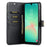 DG.MING for Samsung Galaxy A26 5G Case Detachable Split Leather Phone Cover - Black - 2