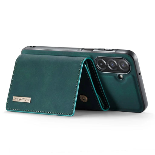 DG.MING M1 Series for Samsung Galaxy A26 5G Case Kickstand PU Phone Cover with Detachable Wallet - Green - 2