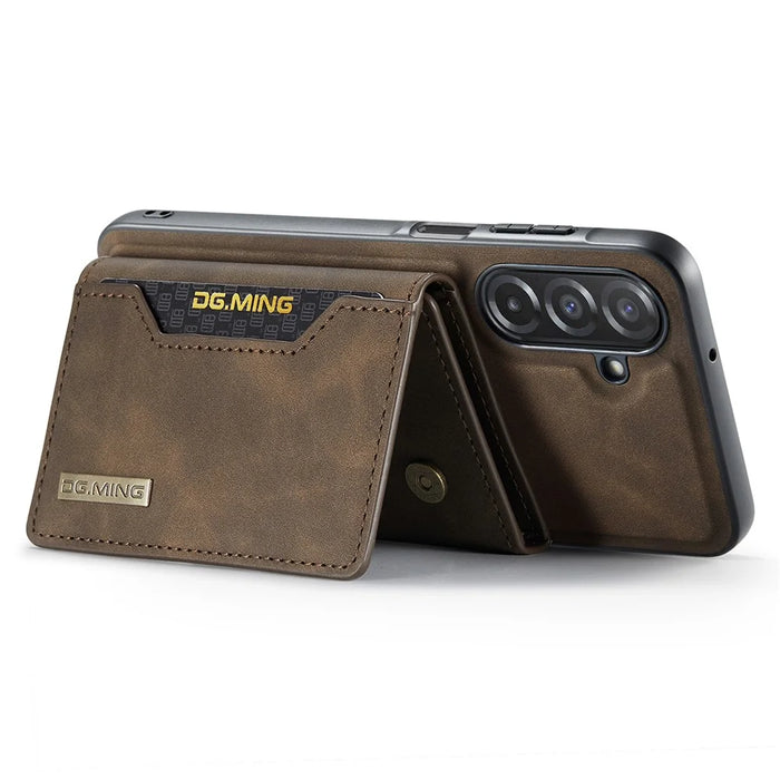 DG.MING M2 Series for Samsung Galaxy A26 5G Case PU + PC + TPU Phone Cover Detachable Wallet - Coffee - 2
