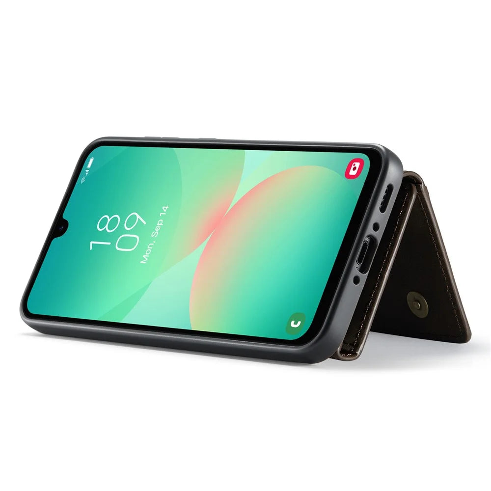 DG.MING M2 Series for Samsung Galaxy A26 5G Case PU + PC + TPU Phone Cover Detachable Wallet - Coffee - 3