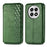 For OnePlus 13 Case Rhombus Imprint PU Leather Wallet Phone Cover - Green - 2
