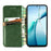 For OnePlus 13 Case Rhombus Imprint PU Leather Wallet Phone Cover - Green - 3