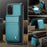 JEEHOOD For Samsung Galaxy S20 5G Leather Back Cover Magnetic Case  J06 Phone Case with Card Bag RFID Blocking - Blue - 4