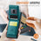 JEEHOOD For Samsung Galaxy S20 5G Leather Back Cover Magnetic Case  J06 Phone Case with Card Bag RFID Blocking - Blue - 7
