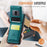 JEEHOOD For Samsung Galaxy S20 Plus 5G Leather Back Cover Magnetic Case  J06 Phone Case with Card Bag RFID Blocking - Blue - 7